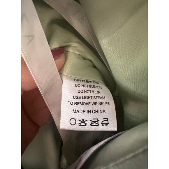 Azazie Shaude Womens size A22 Dusty Sage green bridesmaid dress - Picture 9 of 9